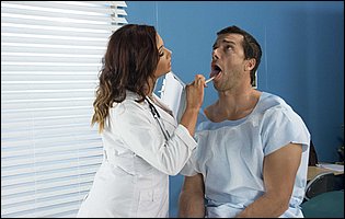 Doctor Tory Lane is having anal sex with her handsome patient