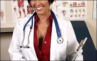 Doctor Dylan Ryder stripping and teasing with hot body and big boobs